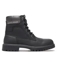 Botki męskie - Trapery Jack&Jones 12243421 Szary - miniaturka - grafika 1
