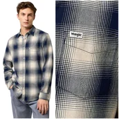 Koszule damskie - Wrangler 1 PKT SHIRT Dusty klasyczna koszula bawełniana męska w kratę L - miniaturka - grafika 1
