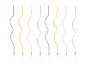 Dekoracje i nakrycia stołu na imprezę - Party Deco Świeczki urodzinowe zakręcone pastelowe - 14 cm - 8 szt. SCS-10-000 - miniaturka - grafika 1