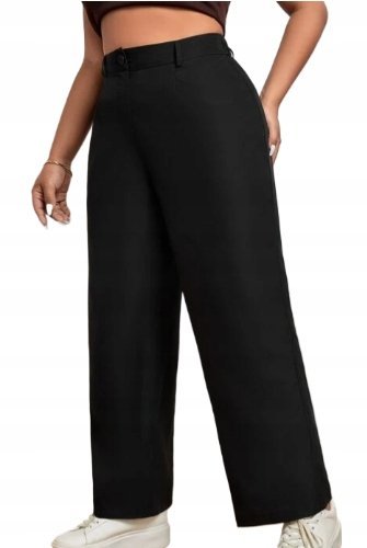 SHEIN PLUS SPODNIE CZARNE PROSTE CASUAL 44 ŁRJ