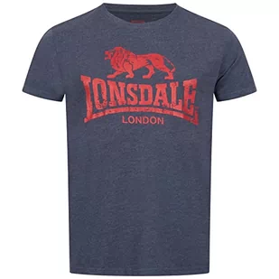 Lonsdale koszulka męska silverhill, Marl Navy/Red, M - Koszulki męskie - miniaturka - grafika 1