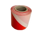 Wyposażenie miejsc publicznych - taśma ostrzegawcza biało czerwona 200 m - miniaturka - grafika 1