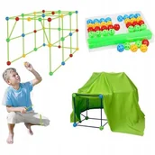 Place zabaw - Zestaw Do Budowania Baza Tunel Namiot Klocki 87 El - miniaturka - grafika 1