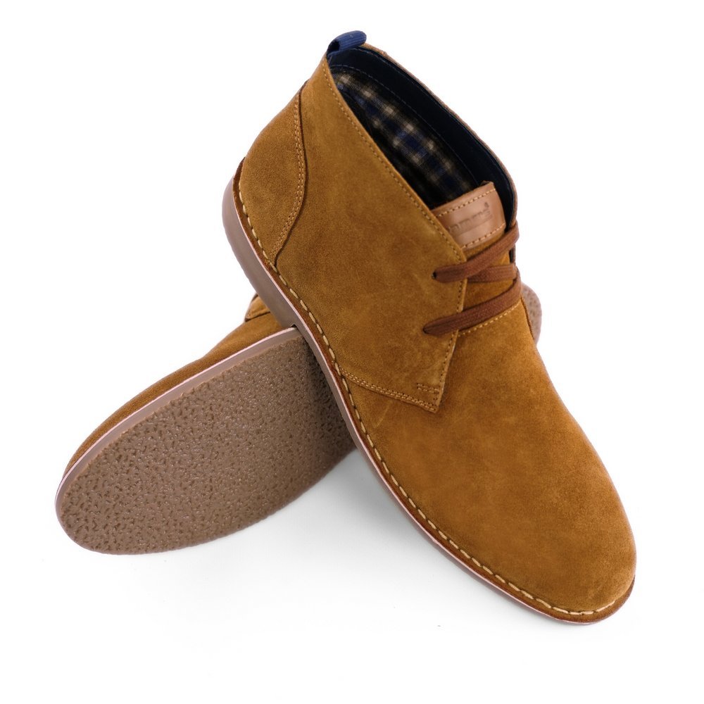 Buty męskie chukka ze skóry zamszowej, jasny brąz, rozmiar 41