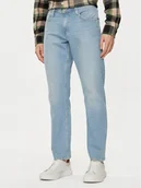 Spodnie męskie - Mustang Jeansy Denver 1015136 Niebieski Straight Fit - miniaturka - grafika 1