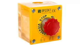 Spamel Spółdzielnia Inwalidów Kaseta sterownicza przycisk grzybkowy (B) bezpieczeństwa ryglującym sie samoczynnie ENERGIA STOP SP22K1\08-1 - Inne akcesoria elektryczne - miniaturka - grafika 1