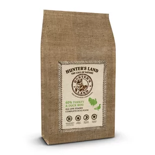Hunter's Land Mini Grain Free 60% Turkey & Duck 2kg - Sucha karma dla psów - miniaturka - grafika 1
