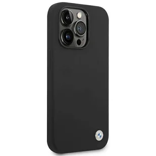 Etui BMW BMHCP14XSILBK iPhone 14 Pro Max 6,7" czarny/black Silicone Metal Logo - Etui i futerały do telefonów - miniaturka - grafika 4
