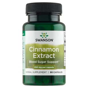 Swanson Health Products SWANSON Cynamon extract 90 kaps - Leki dla diabetyków - miniaturka - grafika 1