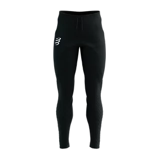 Spodnie sportowe damskie - COMPRESSPORT Spodnie biegowe SEAMLESS PANTS black melange - grafika 1