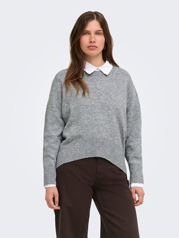ONLY Sweter w kolorze szarym