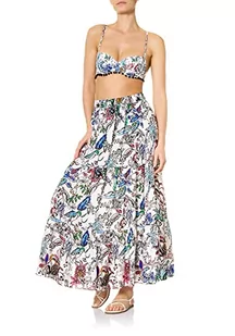 goldenpoint Mare damska długa spódnica z falbankami Island Resort, wielokolorowa, S - Spódnice - miniaturka - grafika 1