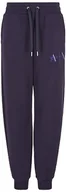 Spodnie damskie - Armani Exchange Damskie spodnie dresowe z logo hip z ćwiekami, mankietami i ściągaczami, Blau, XL - miniaturka - grafika 1