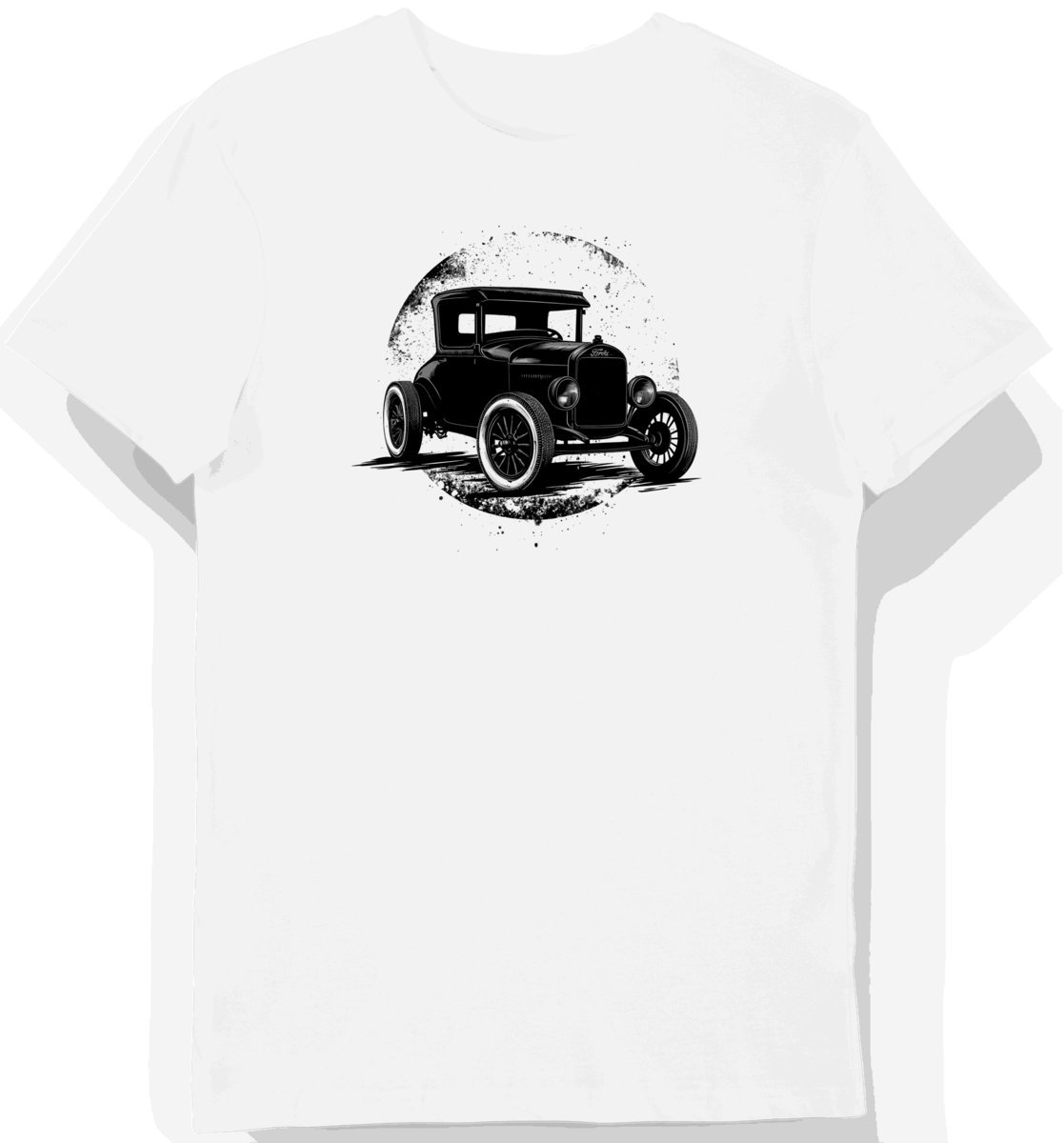 Koszulka męska biała z motywem klasycznego Forda Model T XXL