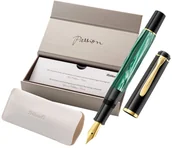 Pióra wieczne - Pióro Pelikan Classic M200 EF zielone marmurkowe - miniaturka - grafika 1