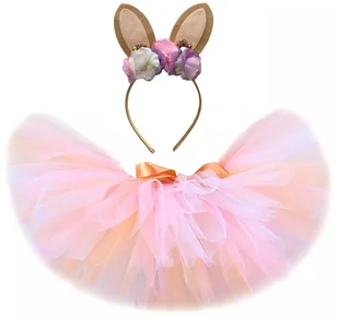 Strój Kostium Przebranie Królik Króliczek Spódnica Tutu Opaska Uszy 86/104 Cm - Dodatki do strojów karnawałowych Strój Kostium Przebranie Królik Króliczek Spódnica Tutu Opaska Uszy 86/104 Cm - Dodatki do strojów karnawałowych - miniaturka - grafika 1