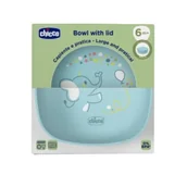 Miseczki i talerzyki dla dzieci - Chicco Miseczka z pokrywką niebieska 6m+ - miniaturka - grafika 1