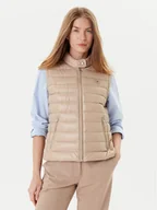 Kamizelki damskie - Tommy Hilfiger Bezrękawnik WW0WW45499 Beżowy Regular Fit - miniaturka - grafika 1