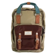 Plecaki - Doughnut Plecak codzienny Doughnut Macaroon Glossy Blocking Series - beige / maroon D010GB-1199-F - miniaturka - grafika 1