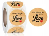 Etykiety do drukarek - NAKLEJKI etykiety HANDMADE with LOVE 500 SZTUK - miniaturka - grafika 1