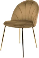 Krzesła - Lugano Krzesło tapicerowane CAMILA TRUFLE VELVET GOLD - miniaturka - grafika 1