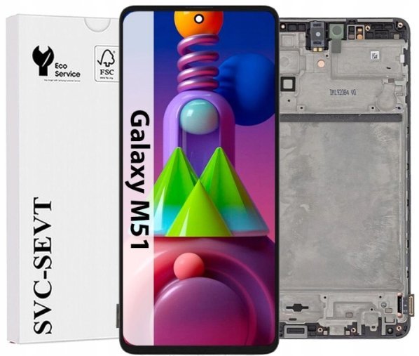 Bateria UTS-Group Wyświetlacz Do Samsung Galaxy M51 M515 Ramka Oryginał LCD Ekran
