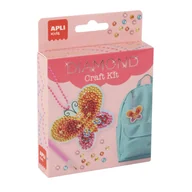Prace ręczne dla dzieci - Zestaw do robienia diamentowych breloczków DIY Apli Kids - Motyl - miniaturka - grafika 1
