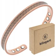 Bransolety męskie - BLINGART Bransoletka męska MIEDZIANA magnetyczna BANGLA miedź regulowana - miniaturka - grafika 1