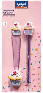 Przybory szkolne linijka ołówek gumka temperówka/zniszczone opakowanie - Przybory szkolne - miniaturka - grafika 1