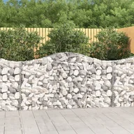 Ogrodzenia - VIDAXL Kosze gabionowe, 14 szt, 200x30x100/120cm, galwanizowane żelazo - miniaturka - grafika 1