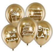 Balony i akcesoria - Balony chrom urodzinowe 5 szt. - miniaturka - grafika 1