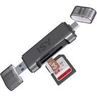 Czytniki kart pamięci - Czytnik kart pamięci ISY ICR-6000 USB-C + USB-A 2in1 SD/microSD - miniaturka - grafika 1