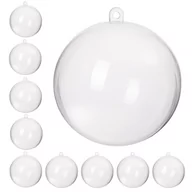 Bombki - Bombki akrylowe 16cm kula plastikowa decoupage zestaw 10 szt. - miniaturka - grafika 1