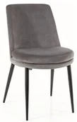Krzesła - Krzesło Kayla Velvet Czarny / Bluvel 14 Szary - miniaturka - grafika 1