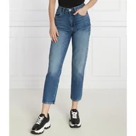 Spodnie damskie - GUESS Jeansy | Tapered - miniaturka - grafika 1