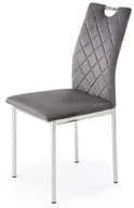 Krzesła - Krzesło tapicerowane K578 VELVET szare HALMAR - miniaturka - grafika 1