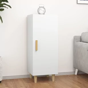 Lumarko Szafka, biała, 34,5x34x90 cm, materiał drewnopochodny - Szafki do salonu - miniaturka - grafika 1