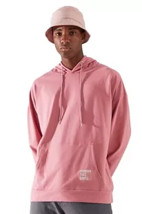 Trendyol Man Basics męska bluza z kapturem z kapturem o dużej wielkości, suchej róży, S, Suszona róża, S - Bluzy męskie - miniaturka - grafika 1