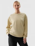 Koszulki sportowe damskie - Damski longsleeve z nadrukiem 4F 4FWAW24TLONF311 -zielony - miniaturka - grafika 1