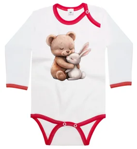 Body dziecięce Biały Królik Zając Przytulający Brązowego Misia 98/104 - Body dla niemowląt Body dziecięce Biały Królik Zając Przytulający Brązowego Misia 98/104 - Body dla niemowląt - miniaturka - grafika 1