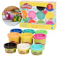 Masy plastyczne - DUŻY ZESTAW 12 TUB KOLOROWA MASA PLASTYCZNA PLAYDOH CIASTOLINA KREATYWNA - miniaturka - grafika 1