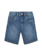 Spodenki damskie - TOM TAILOR Chłopcy bermudy jeans szorty 1035696, 10152 - Mid Stone Bright Blue Denim, 104 - miniaturka - grafika 1