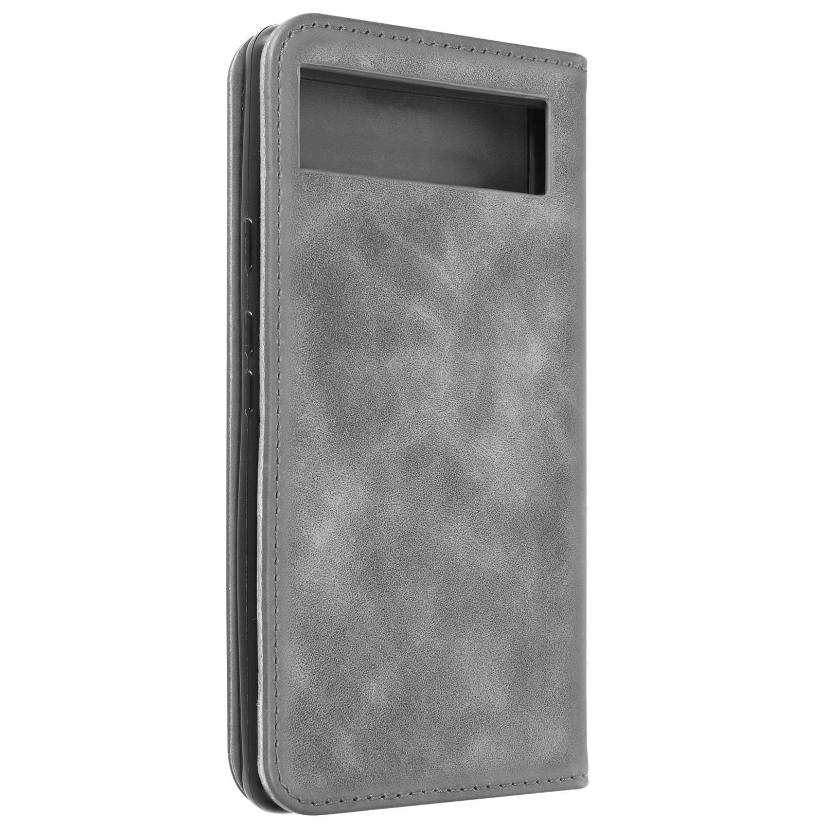 Flip cover z portfelem, etui ze skóry syntetycznej dla Google Pixel 7a - szary