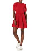Sukienki - Desigual Damska sukienka Vest_Luna, 3007 Burgundy Casual Dress, czerwona, L - miniaturka - grafika 1