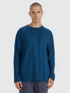 Koszulki męskie - 4F Longsleeve oversize gładki męski - granatowy L - miniaturka - grafika 1