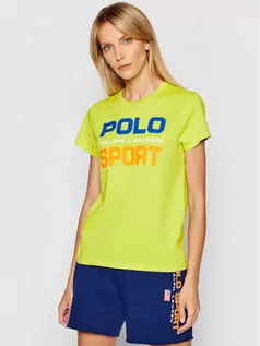 Koszulki i topy damskie - Ralph Lauren Polo T-Shirt Ssl 211838079006 Zielony Regular Fit - grafika 1