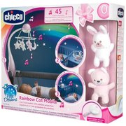 Chicco Karuzelka Na Łóżeczko Rainbow 3w1- Melodie, Prejektor Tęczy + Pilot