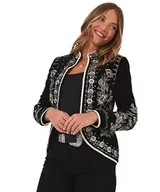 Kurtki damskie - Joe Browns Damska kurtka wyróżniająca się Boutique haftowana, czarna Multi, 12, Czarny wiele, 38 - miniaturka - grafika 1
