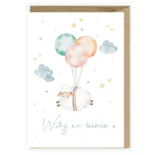 Kartki okolicznościowe i zaproszenia - Cardie Cardie Kartka z okazji narodzin Owieczka K118 448566 - miniaturka - grafika 1