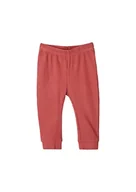 Legginsy - s.Oliver Dziewczęce legginsy z prążkowaną strukturą, czerwony, 74 cm - miniaturka - grafika 1